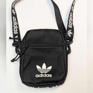 Adidas Black Crossbody Bag, Adjustable Strap